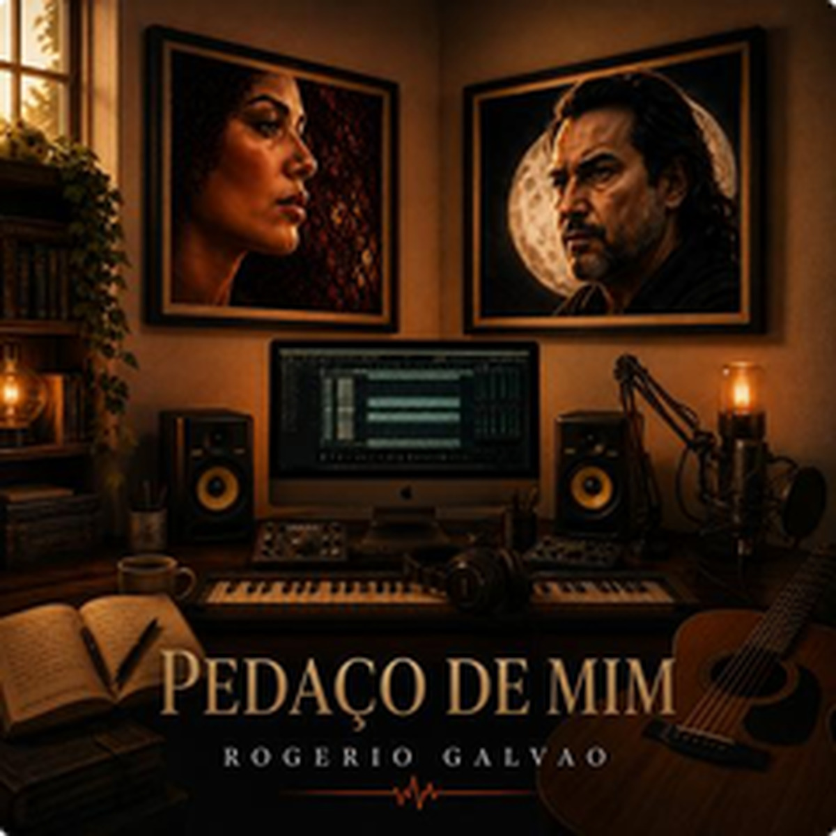 Capa oficial de Pedaço de Mim, álbum de Rogerio Galvao